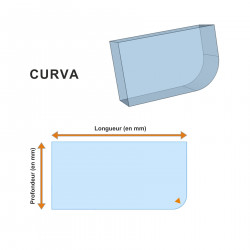 Étagère en verre trempé sur mesure - CURVA