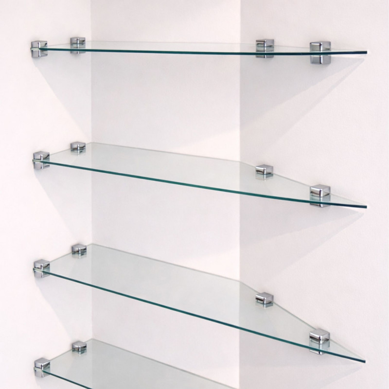 Console TRAPEZE en verre clair trempé de sécurité sur mesure