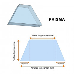 Tablette PRISMA sur mesure en verre trempé de sécurité