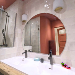 Miroir sur mesure en forme "SUNSHINE" - miroir demi disque