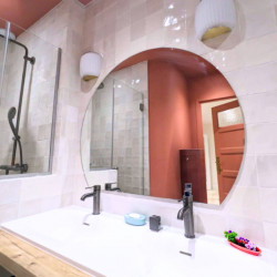 Miroir sur mesure en forme "SUNSHINE" - miroir demi disque