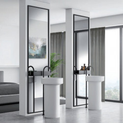 Miroir encadré sur mesure MAXI 6mm d'épaisseur - Profil à clip