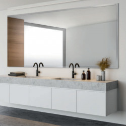 Miroir encadré sur mesure MAXI 6mm d'épaisseur - Profil à clip