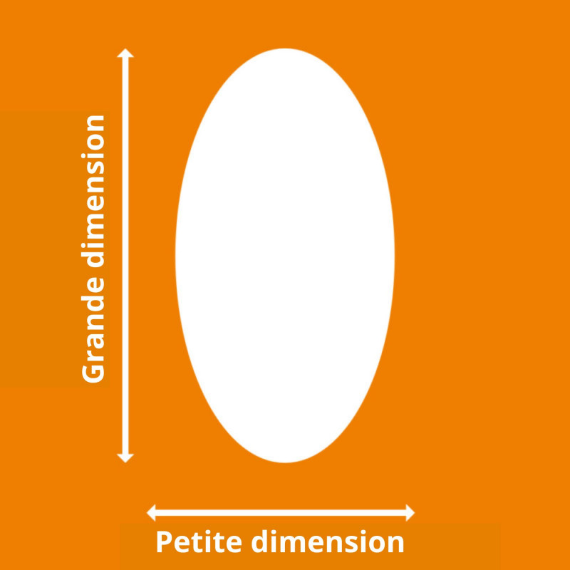Miroir "OVALE" sur mesure  PLAN