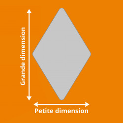 Miroir "LOSANGE" sur mesure 6mm d'épaisseur