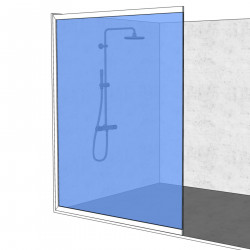 Paroi de douche sur mesure -TUNEL - 3 côtés