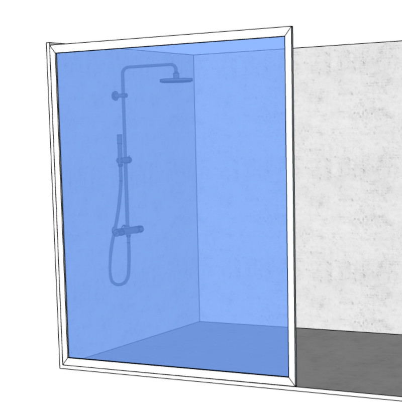 Paroi en verre trempé sur mesure - PAROI FIXE - TUNEL