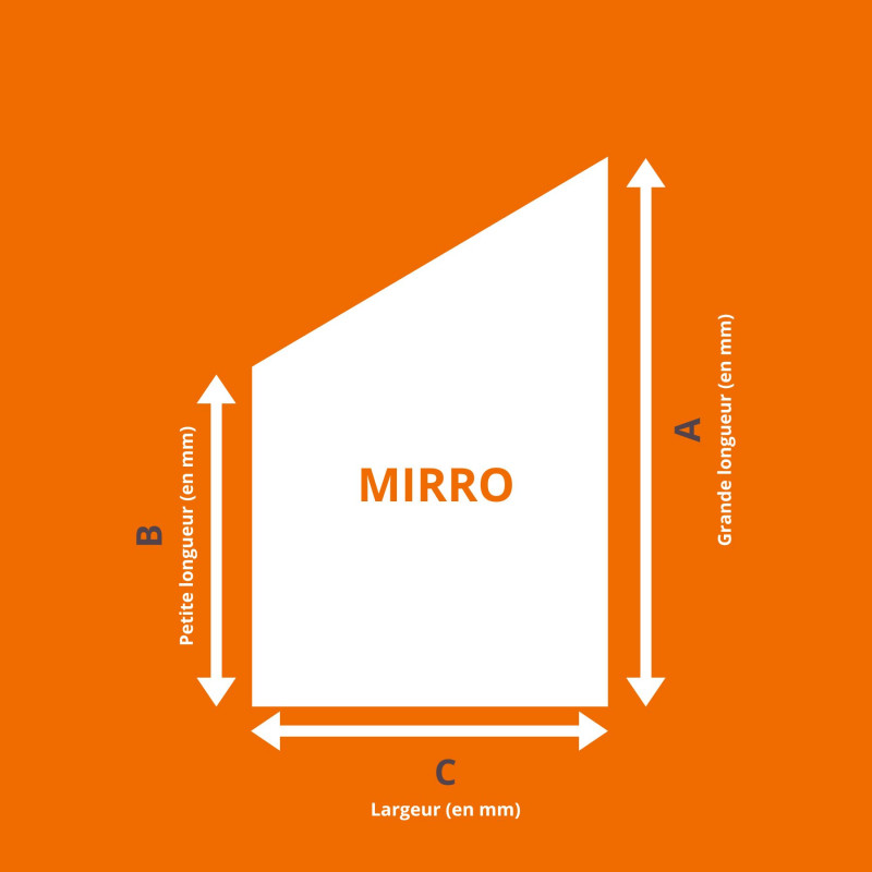 Dimensions miroir sur mesure - VERRO