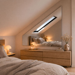 Miroir sur mesure chambre en sous pente