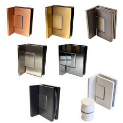 Charnière Trivel DECO 362 Chromé pour porte de douche pivotante en verre 8mm trempé sur mesure - TRIGO