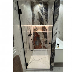 Porte de douche pivotante en verre 8mm trempé sur mesure - TRIGO