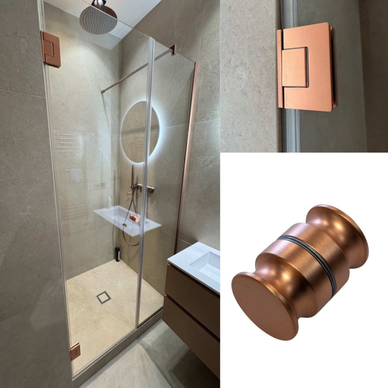Paroi de douche pivotante en verre 8mm trempé sur mesure - TRIGO