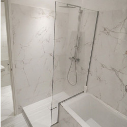 Paroi de douche sur mesure ADRIANO en verre trempé de sécurité