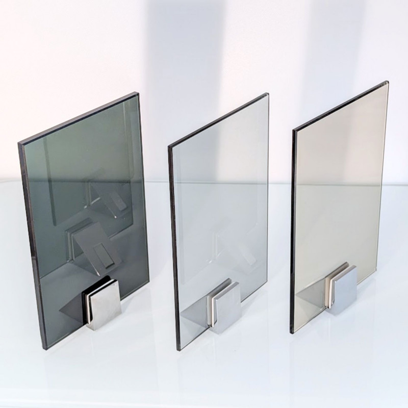 verre noir gris et bronze