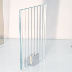 Verre flute clair trempe sur mesure