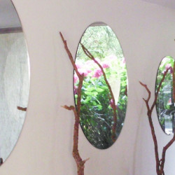 Miroir ROND-Argenté-Diam 40cm   ép 6mm