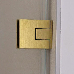 Charnière JUNA finition laiton brossé - Charnière de porte de douche pivotante sur mesure LUBO