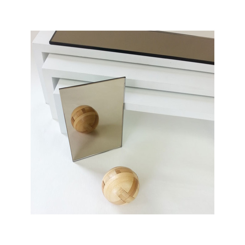 MIROIR BRONZE- 60cm x 60cm ép 6mm