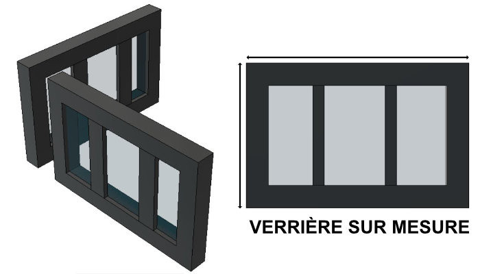 Verrière sur mesure en verre feuilleté ou en verre trempé